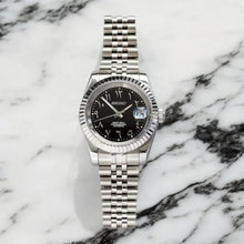 Seiko Mod Datejust "Nero, Numeri Arabi"