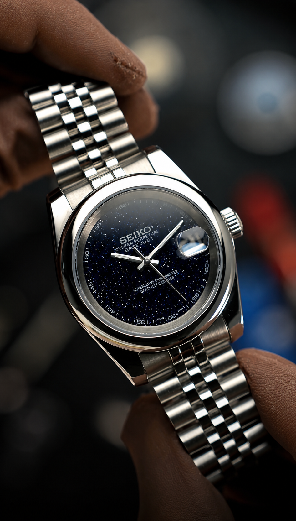 Seiko Mod Datejust "Nero Galassia"