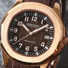 Seiko Mod Aquanaut "Oro Rosa e Bordeaux"
