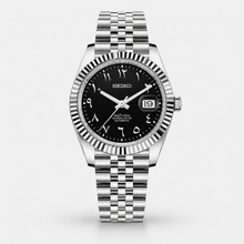Seiko Mod Datejust "Nero, Numeri Arabi"
