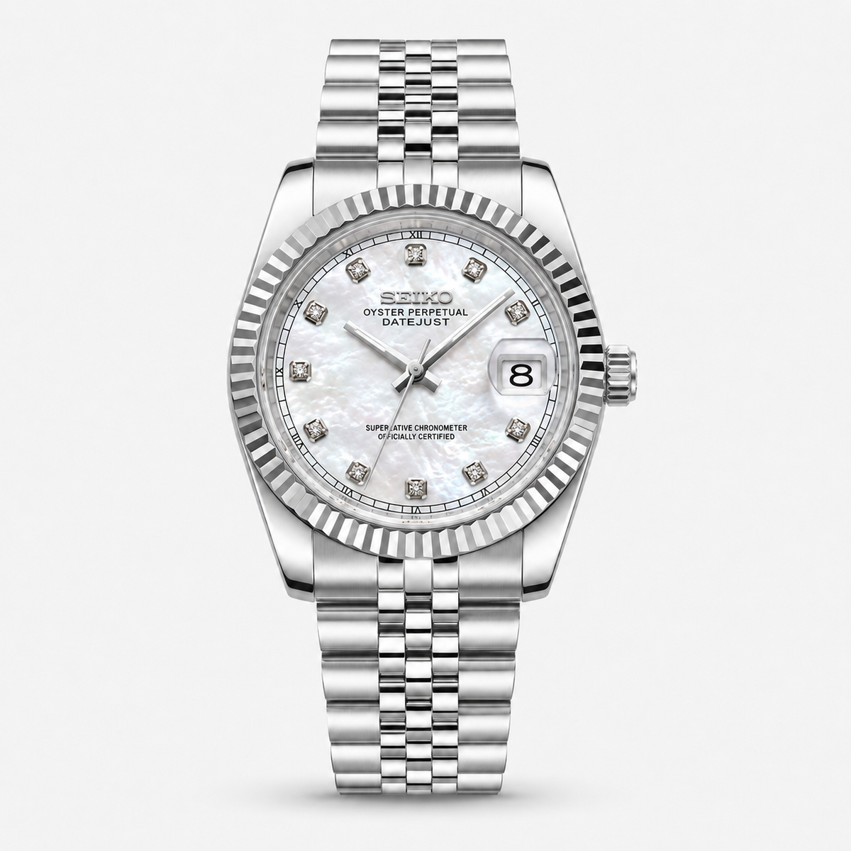 Seiko Mod Diamond Datejust "Quadrante Madreperla"