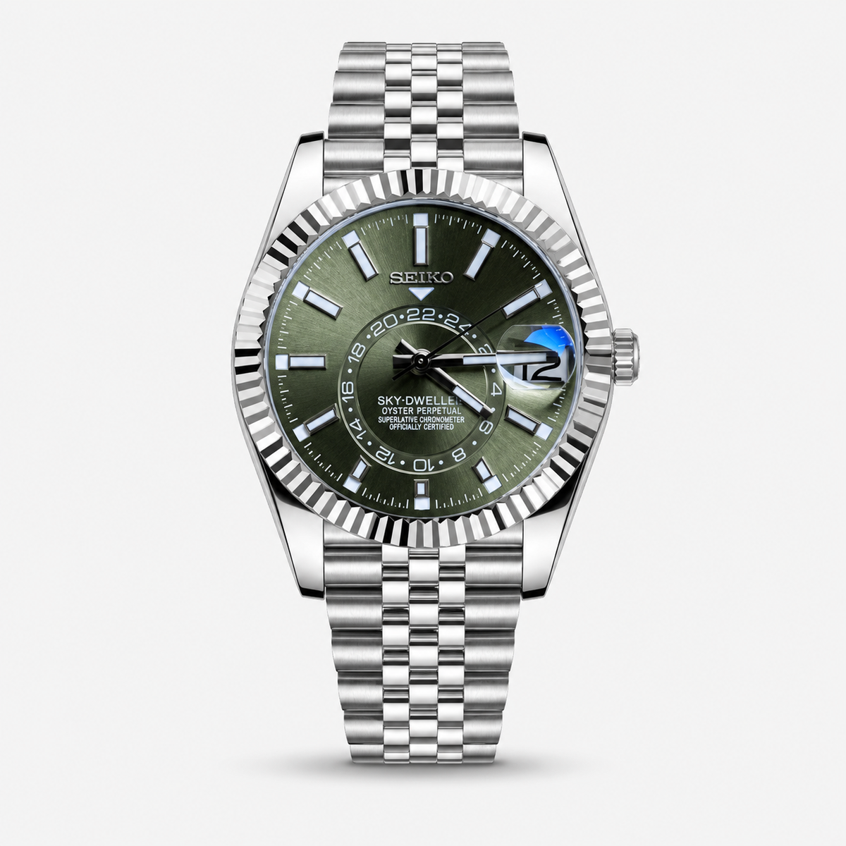 Seiko Mod Sky-Dweller "Verde Oliva"