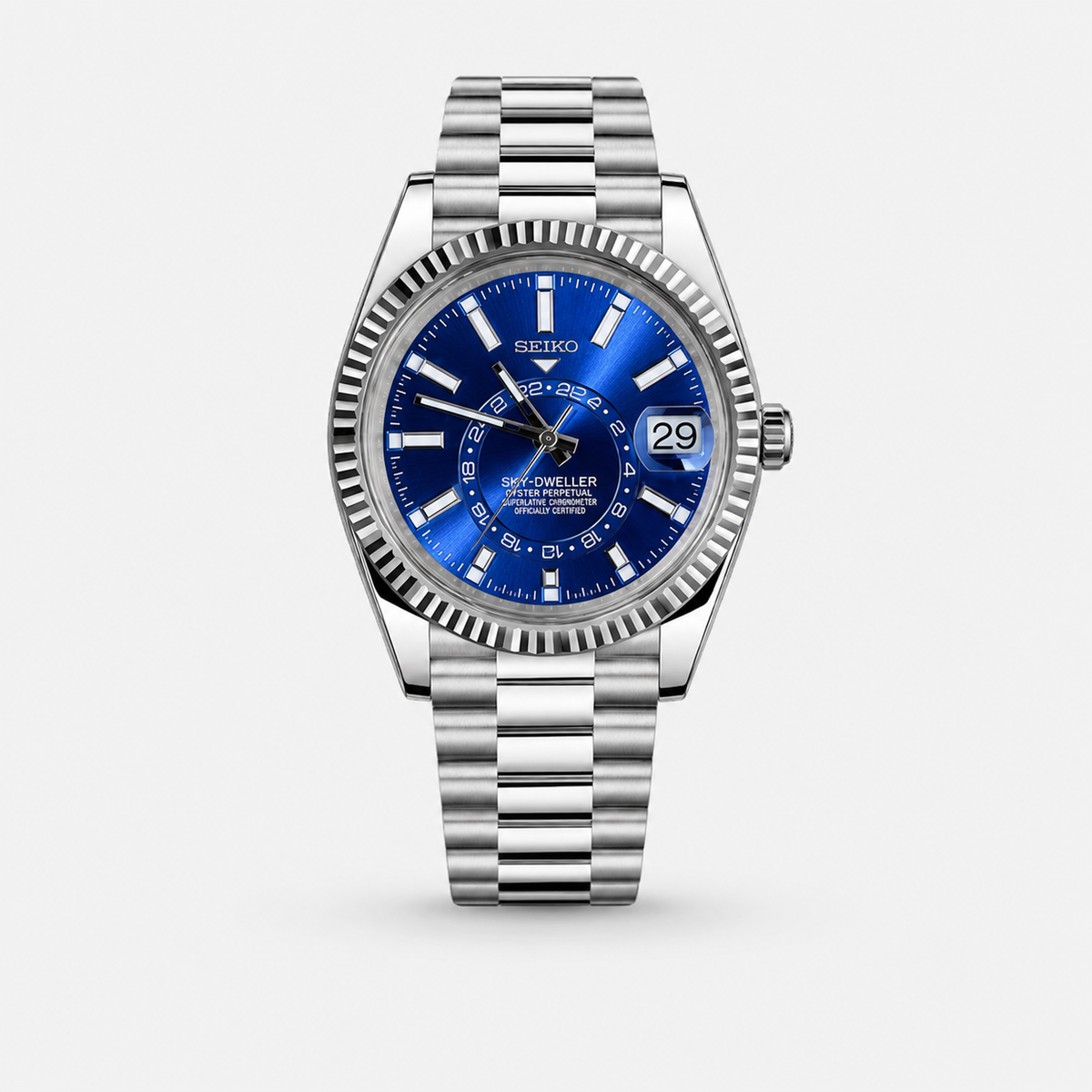 Seiko Mod Sky-Dweller "Quadrante Blu"