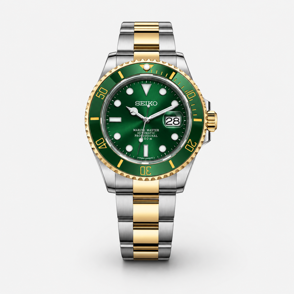 Seiko Mod Submariner "Bicolore Green"