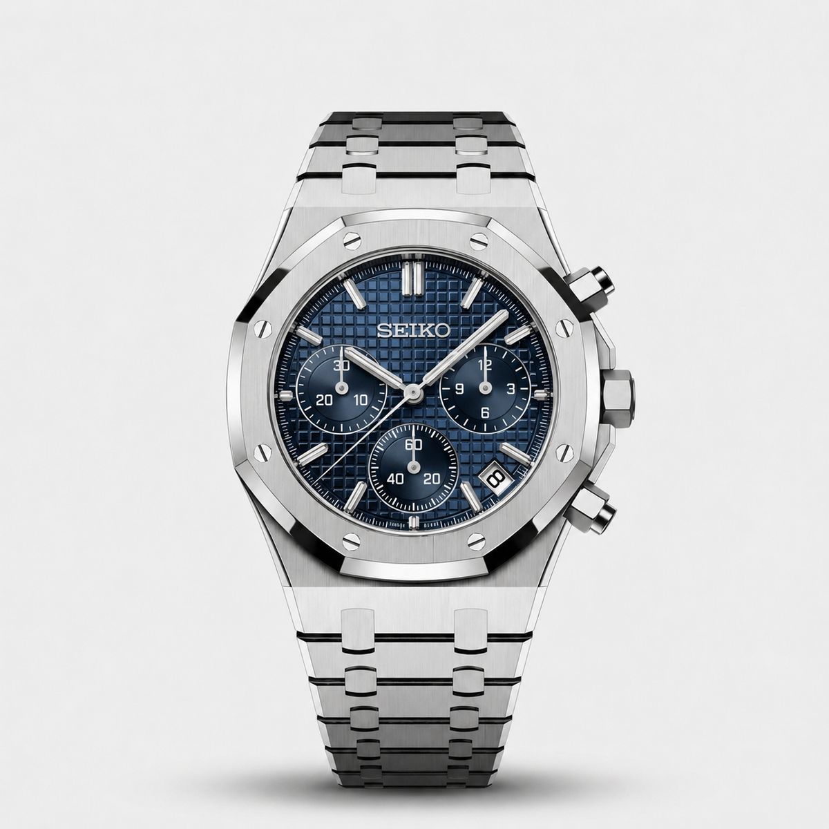 Seiko Mod Royal Oak Chronograph "Blu"