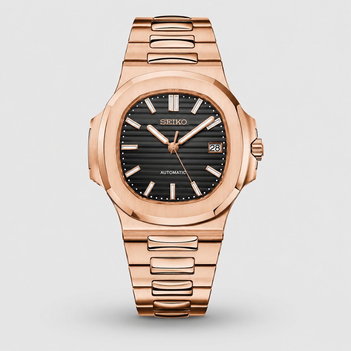 Seiko Mod Nautilus "Oro Rosa e Nero"