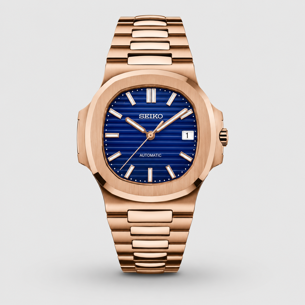 Seiko Mod Nautilus "Oro Rosa e Blu Oceano"