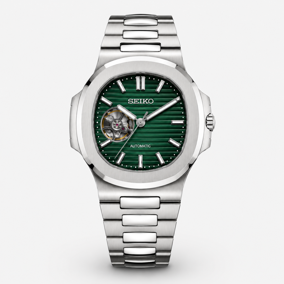 Seiko Mod Nautilus "Cuore Aperto Verde"