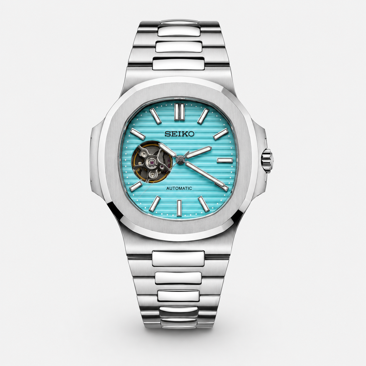 Seiko Mod Nautilus "Cuore Aperto Blu Tiffany"