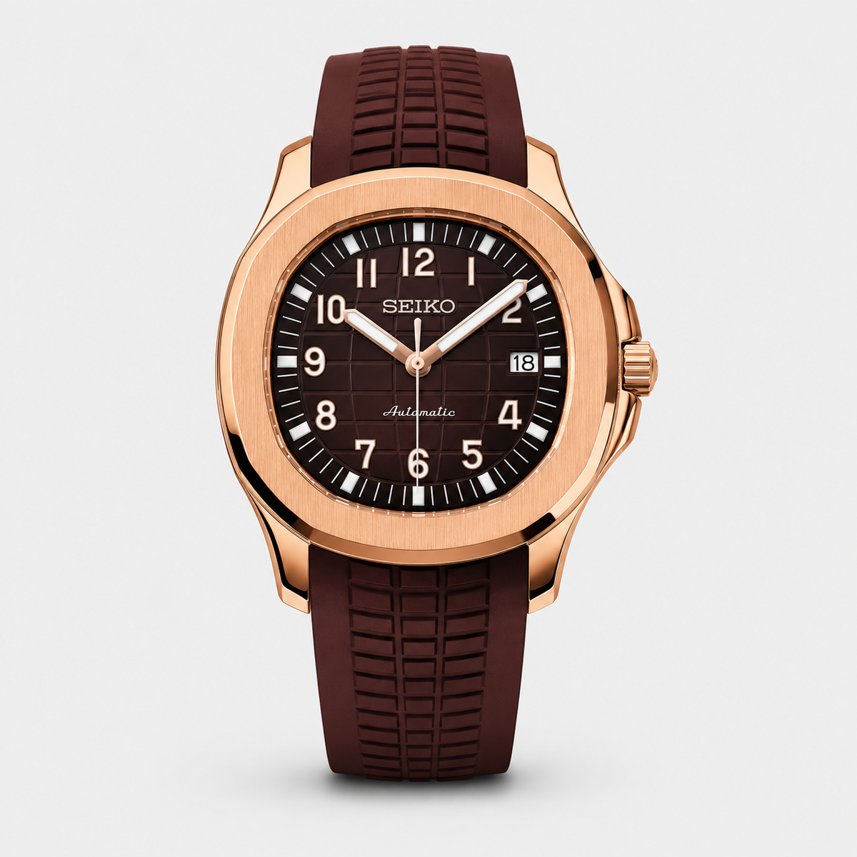 Seiko Mod Aquanaut "Oro Rosa e Bordeaux"