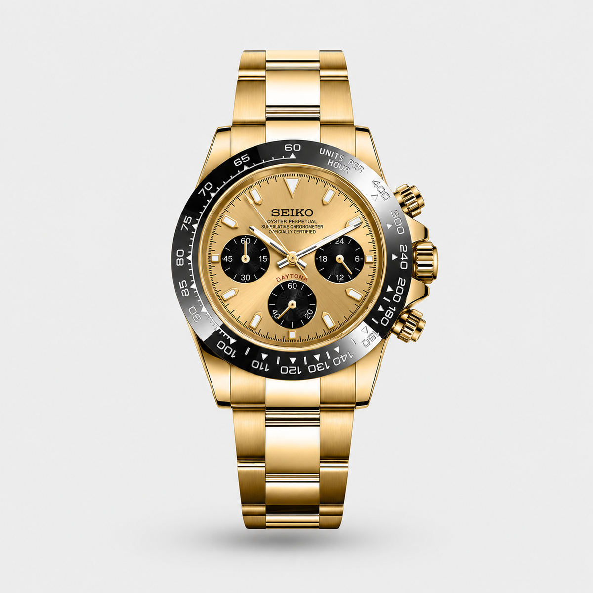 Seiko Mod Daytona "Oro/Nero"