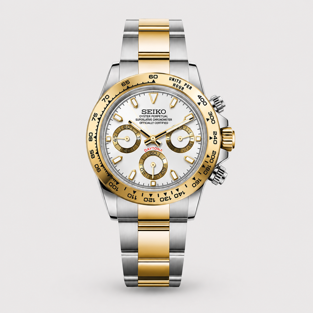 Seiko Mod Daytona "Bicolore Oro/Bianco"
