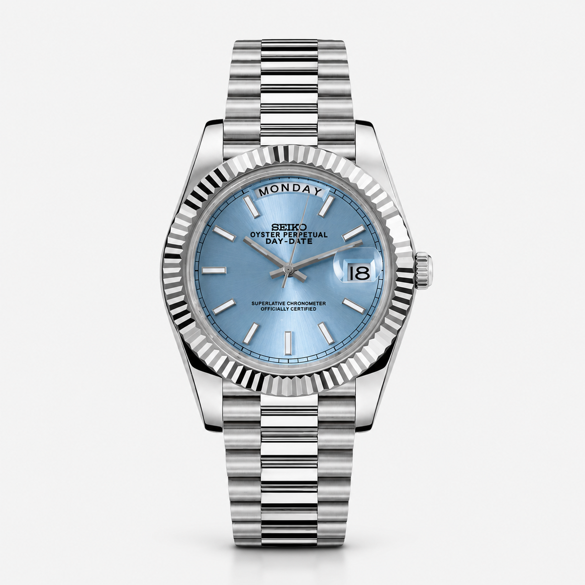 Seiko Mod Day-Date "Blu Ghiaccio"