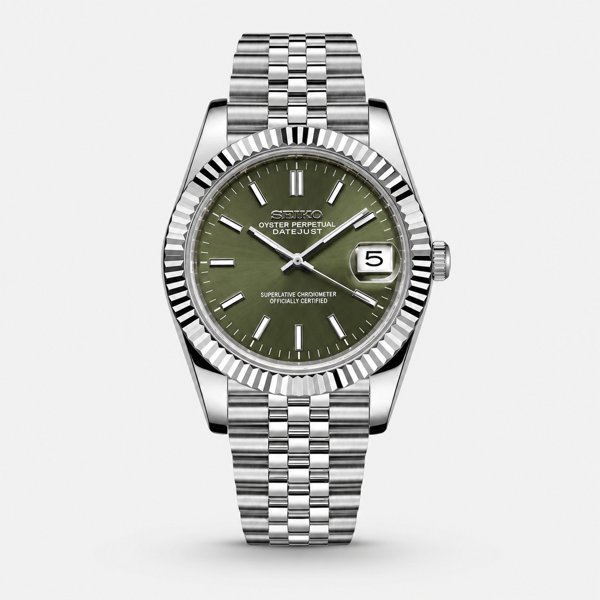 Seiko Mod Datejust "Verde Oliva"
