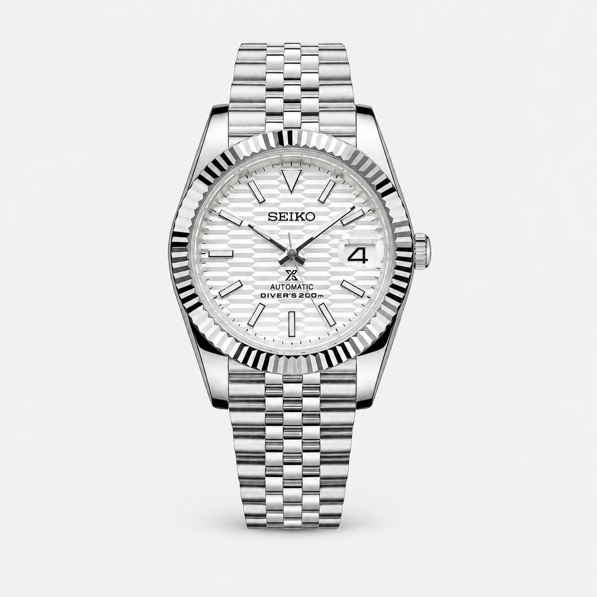 Seiko Mod Datejust "Bianco Testurizzato"