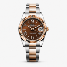 Seiko Mod Datejust "Bicolore Oro Rosa Cioccolato, Numeri Romani"