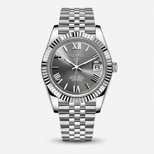 Seiko Mod Datejust "Grigio, Numeri Romani"