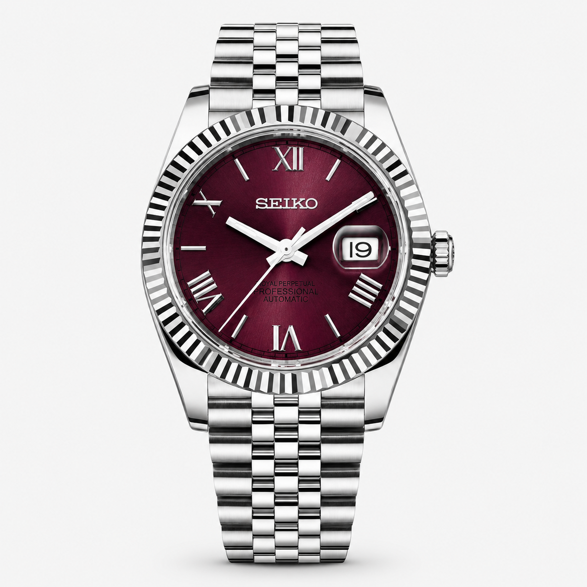 Seiko Mod Datejust "Viola, Numeri Romani"