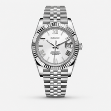 Seiko Mod Datejust "Bianco, Numeri Romani"