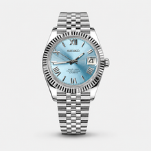 Seiko Mod Datejust "Blu Ghiaccio, Numeri Romani"