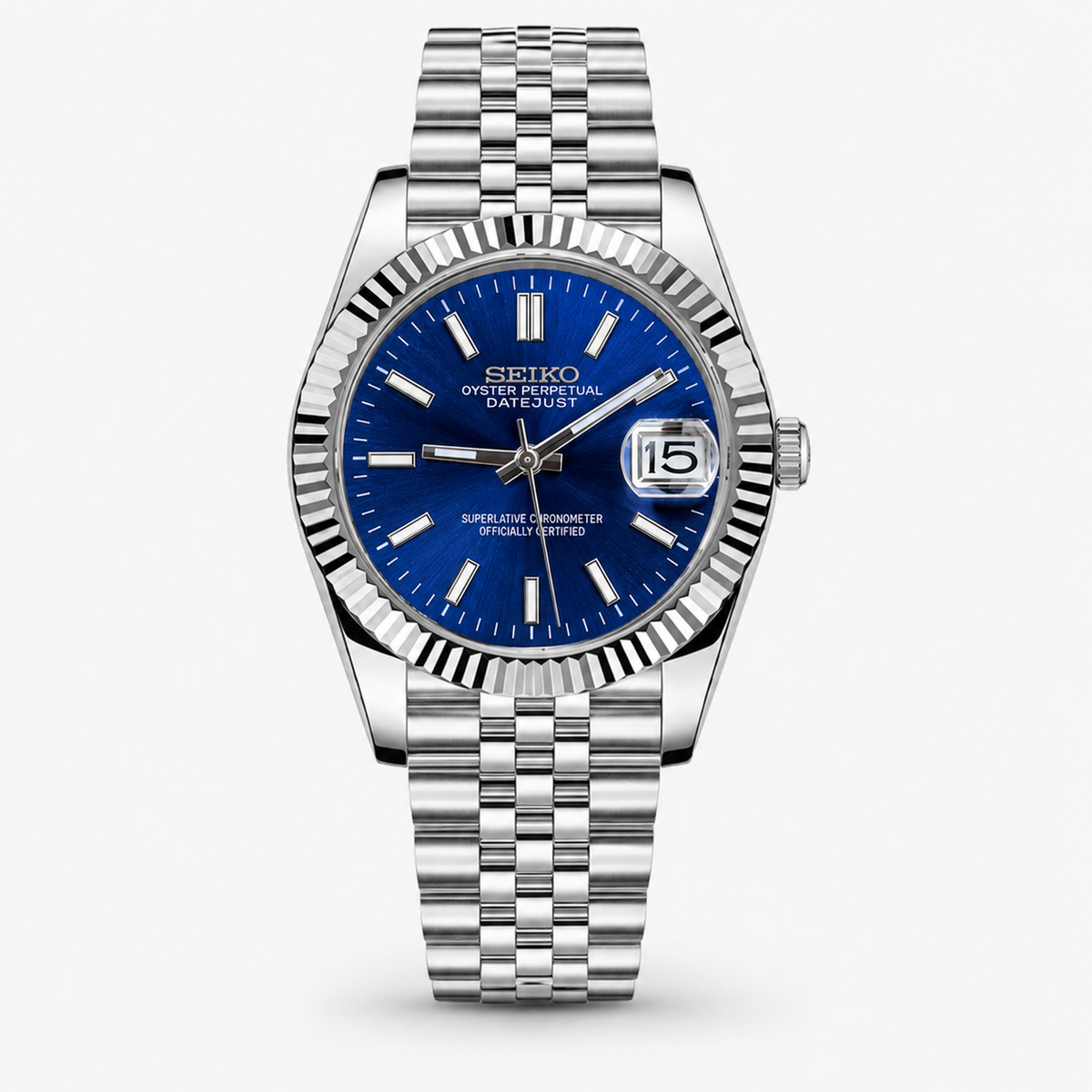Seiko Mod Datejust "Blu"