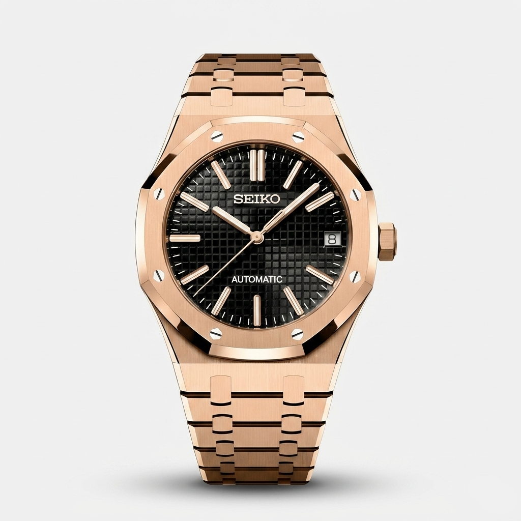 Seiko Mod Royal Oak "Oro Rosa"