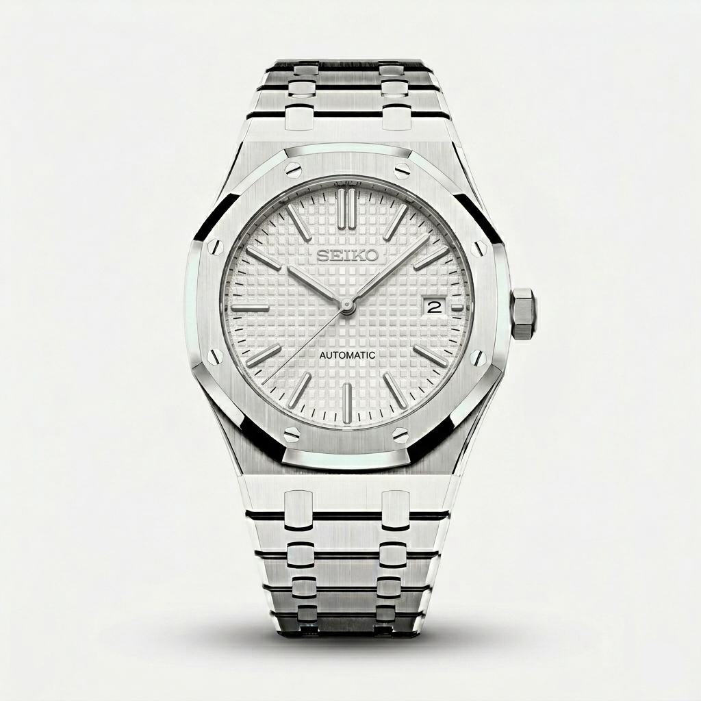 Seiko Mod Royal Oak "Bianco Classico"