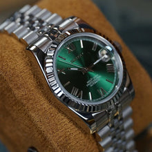 Seiko Mod Datejust "Verde, Numeri Romani"