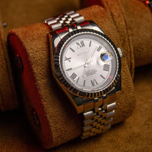 Seiko Mod Datejust "Bianco, Numeri Romani"