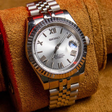 Seiko Mod Datejust "Bianco, Numeri Romani"
